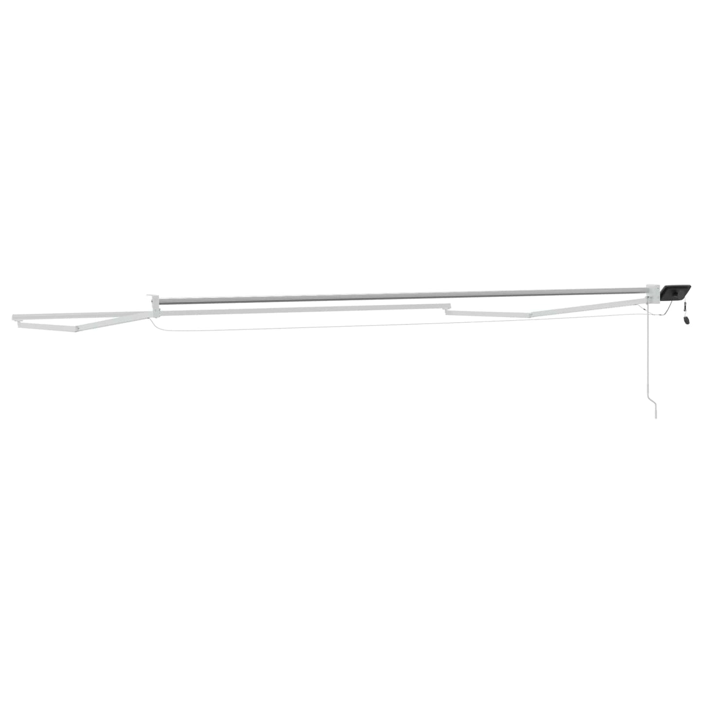 Electric Retractable Awning Frame White 5 x 3 m Aluminium