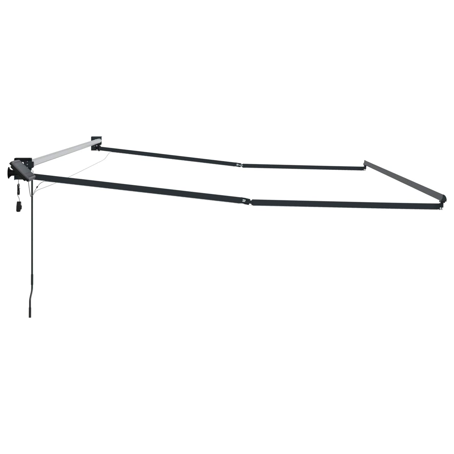 Electric Retractable Awning Frame Anthracite 4 x 2 m Aluminium
