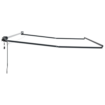 Electric Retractable Awning Frame Anthracite 5 x 3 m Aluminium