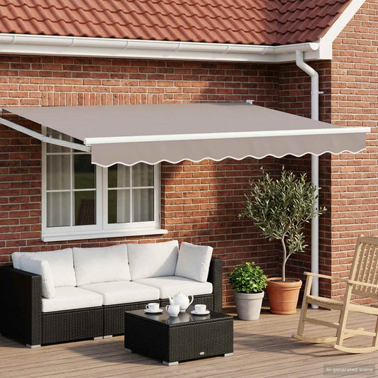 Electric Retractable Awning Frame White 2.5 x 2 m Aluminium