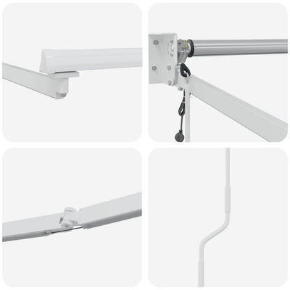 Electric Retractable Awning Frame White 3 x 2 m Steel