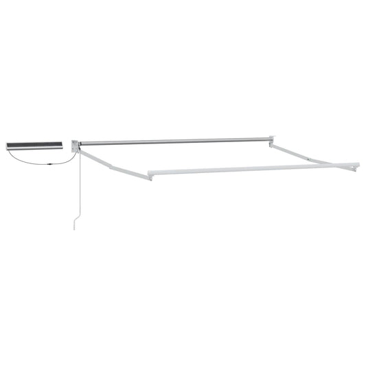 Electric Retractable Awning Frame White 3.5 x 2.5 m Aluminium