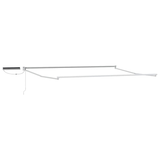 Electric Retractable Awning Frame White 4 x 3 m Aluminium