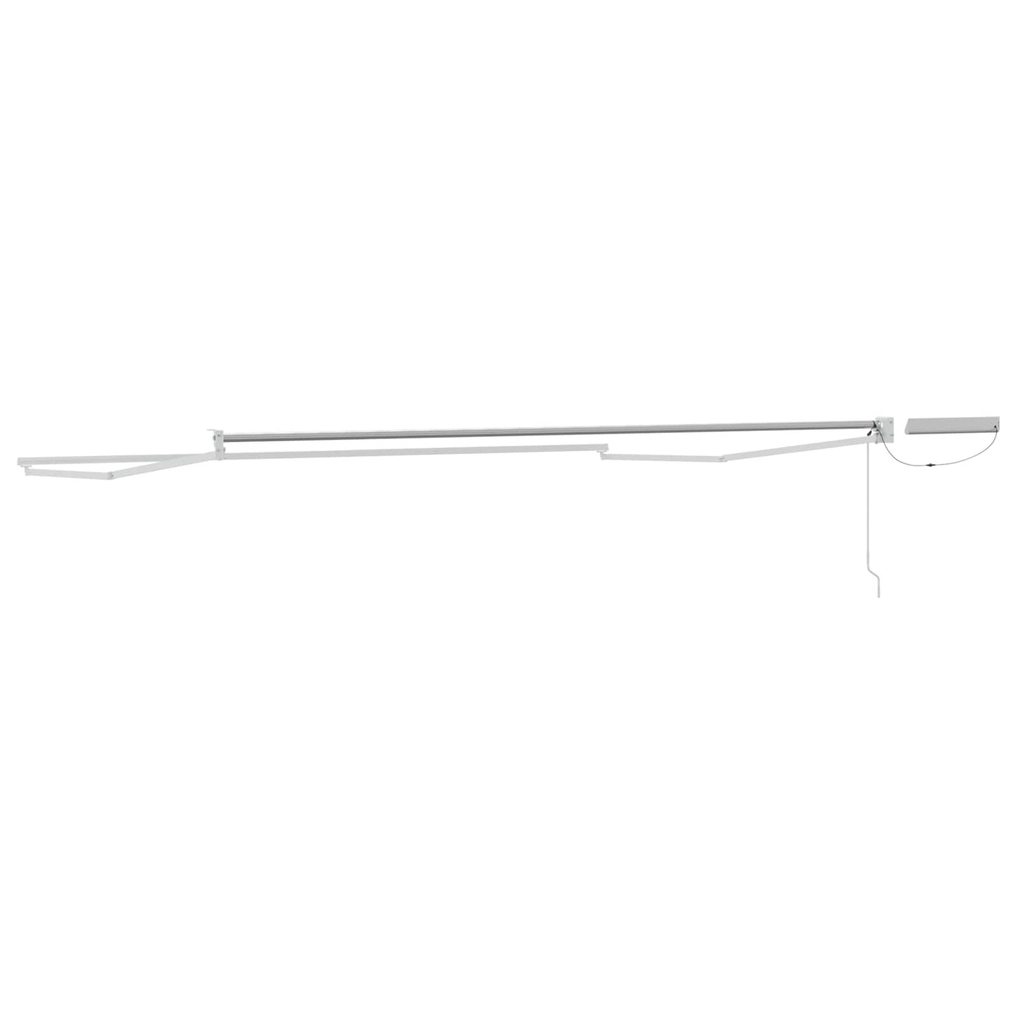 Electric Retractable Awning Frame White 4.5 x 3 m Steel