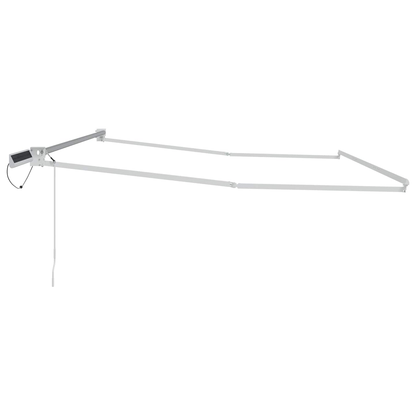 Electric Retractable Awning Frame White 4.5 x 3 m Steel
