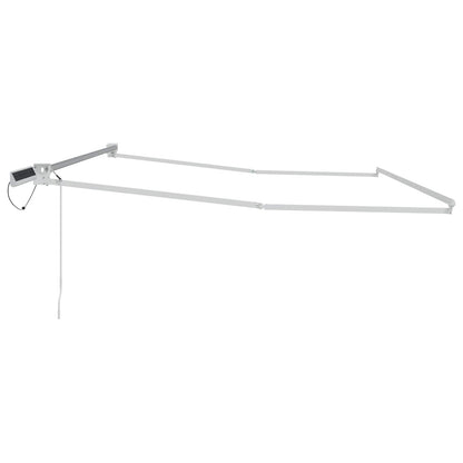 Electric Retractable Awning Frame White 4.5 x 3 m Steel