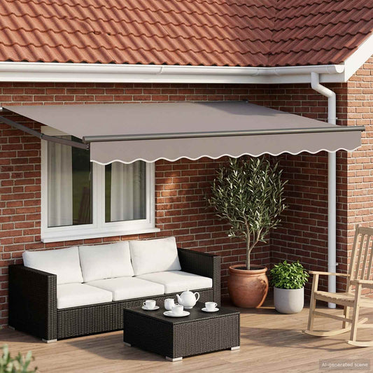 Electric Retractable Awning Frame Anthracite 3 x 2.5 m