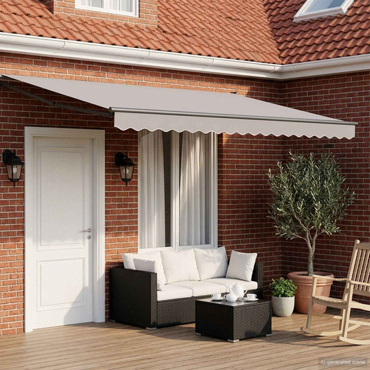 Electric Retractable Awning Frame Anthracite 4.5 x 3 m