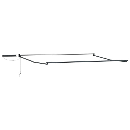 Electric Retractable Awning Frame Anthracite 5 x 3 m Aluminium