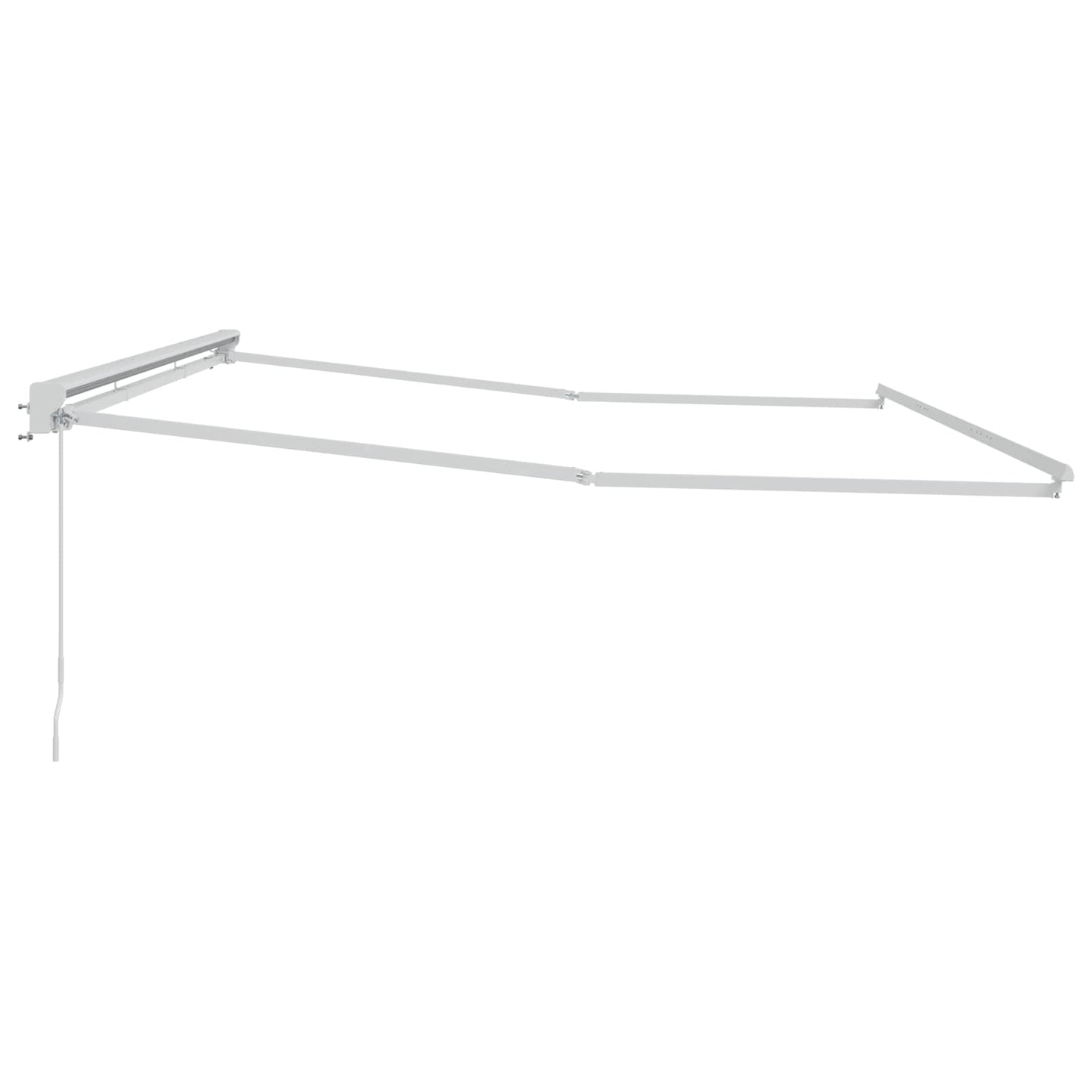 Manual Awning Frame Adjustable White 4 x 3 m Steel