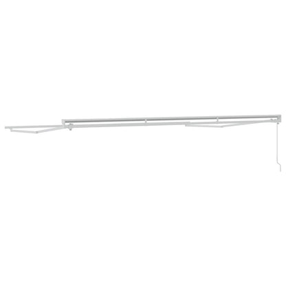 Manual Awning Frame Adjustable White 5 x 3.5 m Steel
