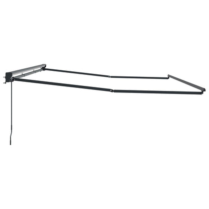 Manual Awning Frame Adjustable Anthracite 4.5 x 3.5 m Steel