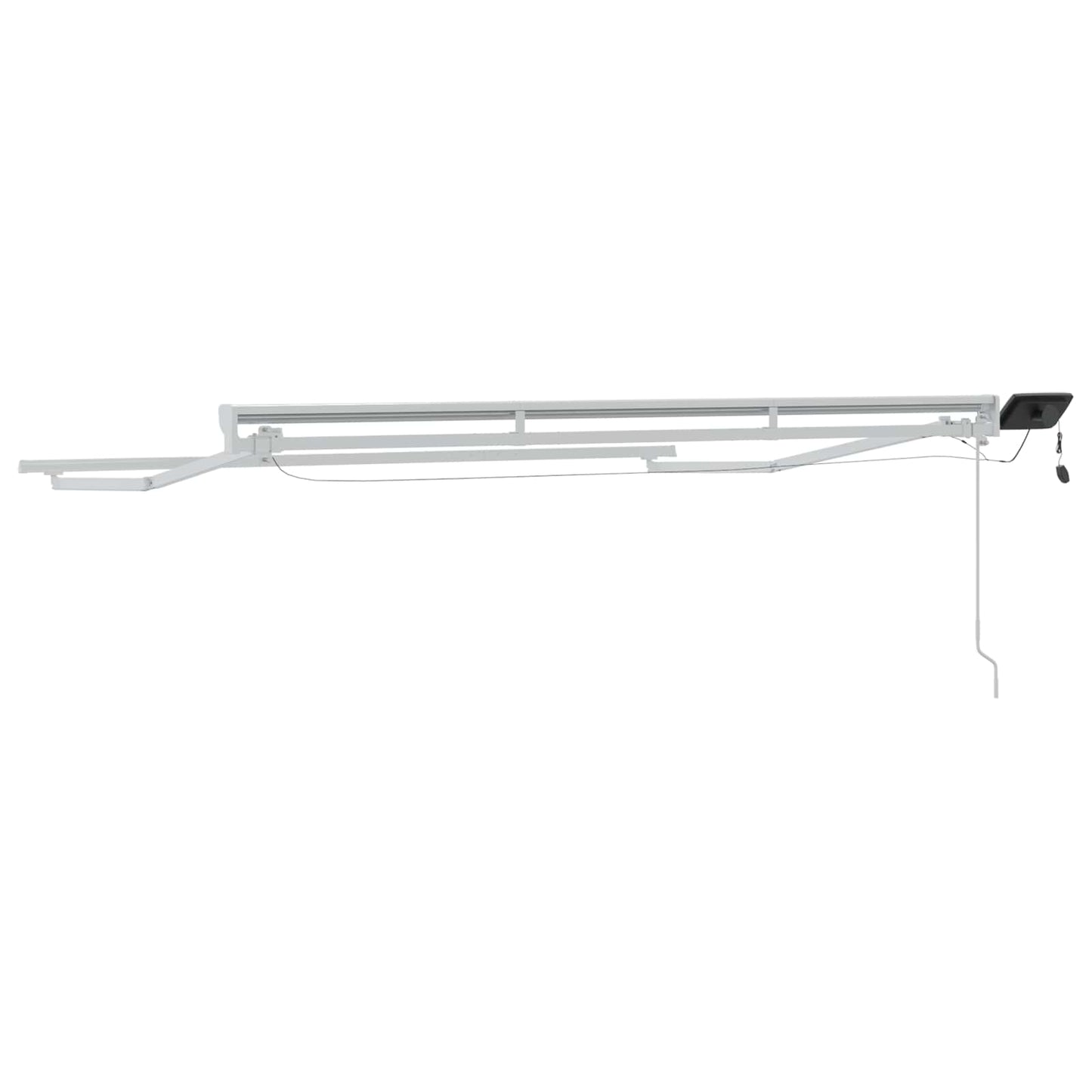 Manual Awning Frame with LEDs White 3.5 x 2 m Aluminium