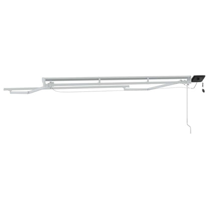 Manual Awning Frame with LEDs White 3.5 x 2 m Aluminium