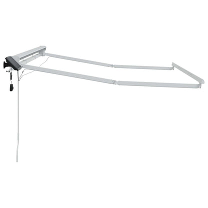 Manual Awning Frame with LEDs White 3.5 x 2 m Aluminium