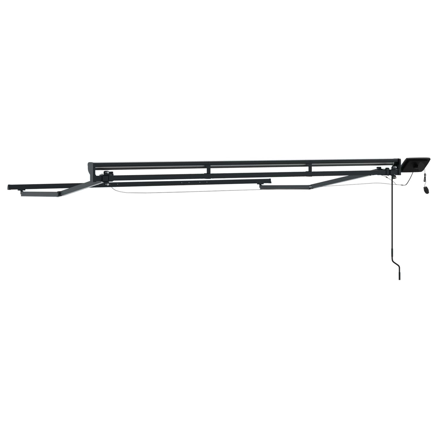 Manual Awning Frame with LEDs Anthracite 3 x 2 m Aluminium