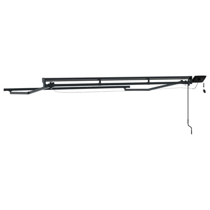 Manual Awning Frame with LEDs Anthracite 3.5 x 2 m Aluminium