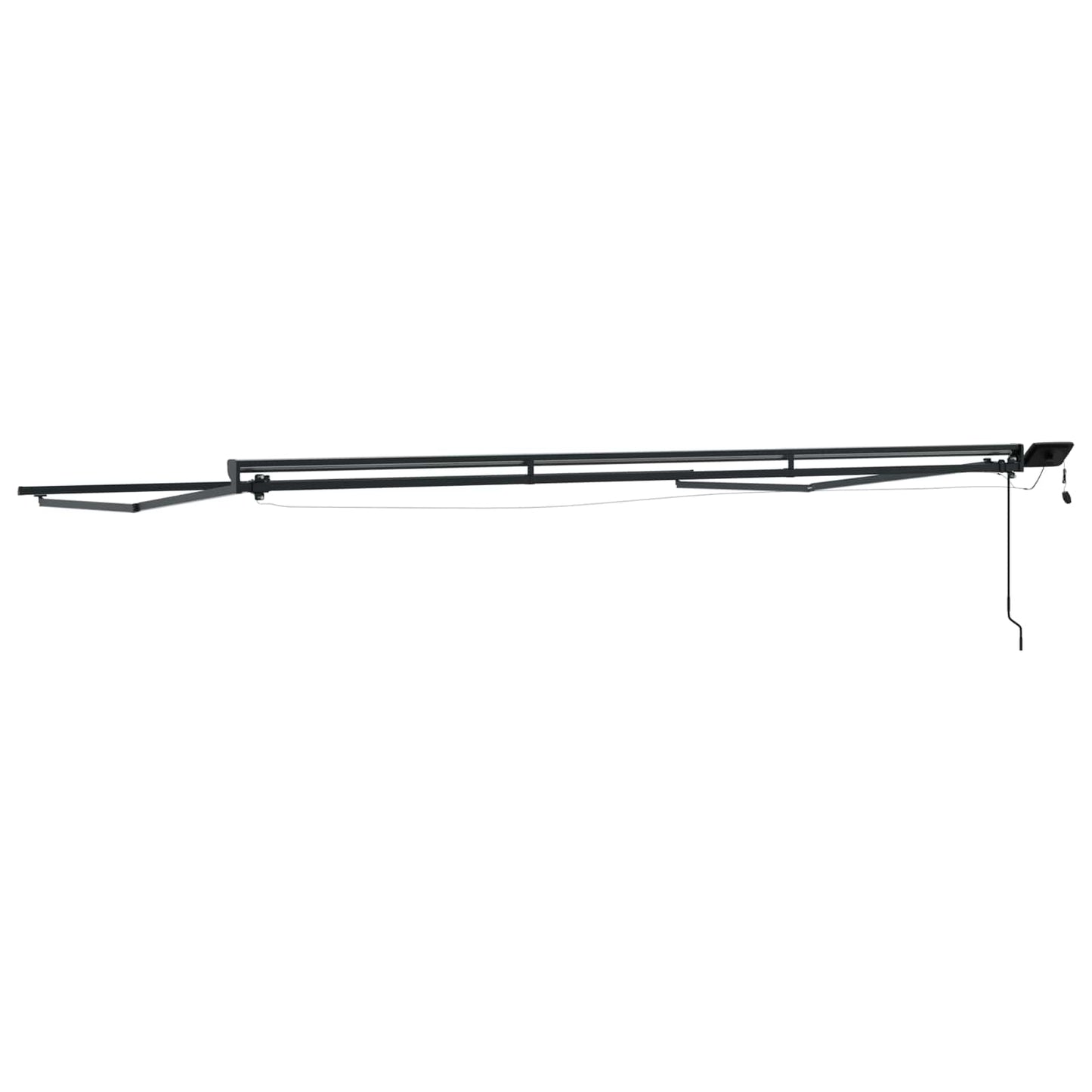 Manual Awning Frame with LEDs Anthracite 4 x 3 m Aluminium