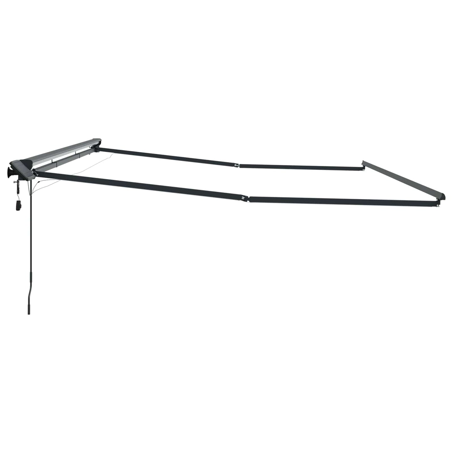 Manual Awning Frame with LEDs Anthracite 4 x 3.5 m Aluminium