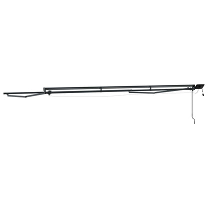 Manual Awning Frame with LEDs Anthracite 4.5 x 3 m Aluminium