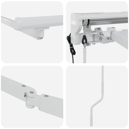 Electric Retractable Awning Frame White 3.5 x 2.5 m Steel