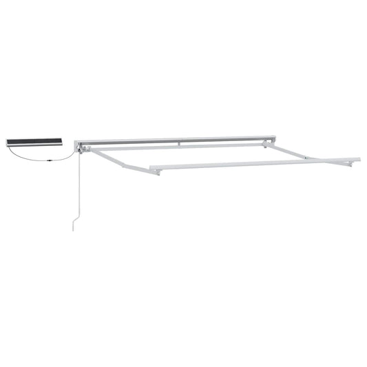 Electric Retractable Awning Frame White 3.5 x 2.5 m Steel