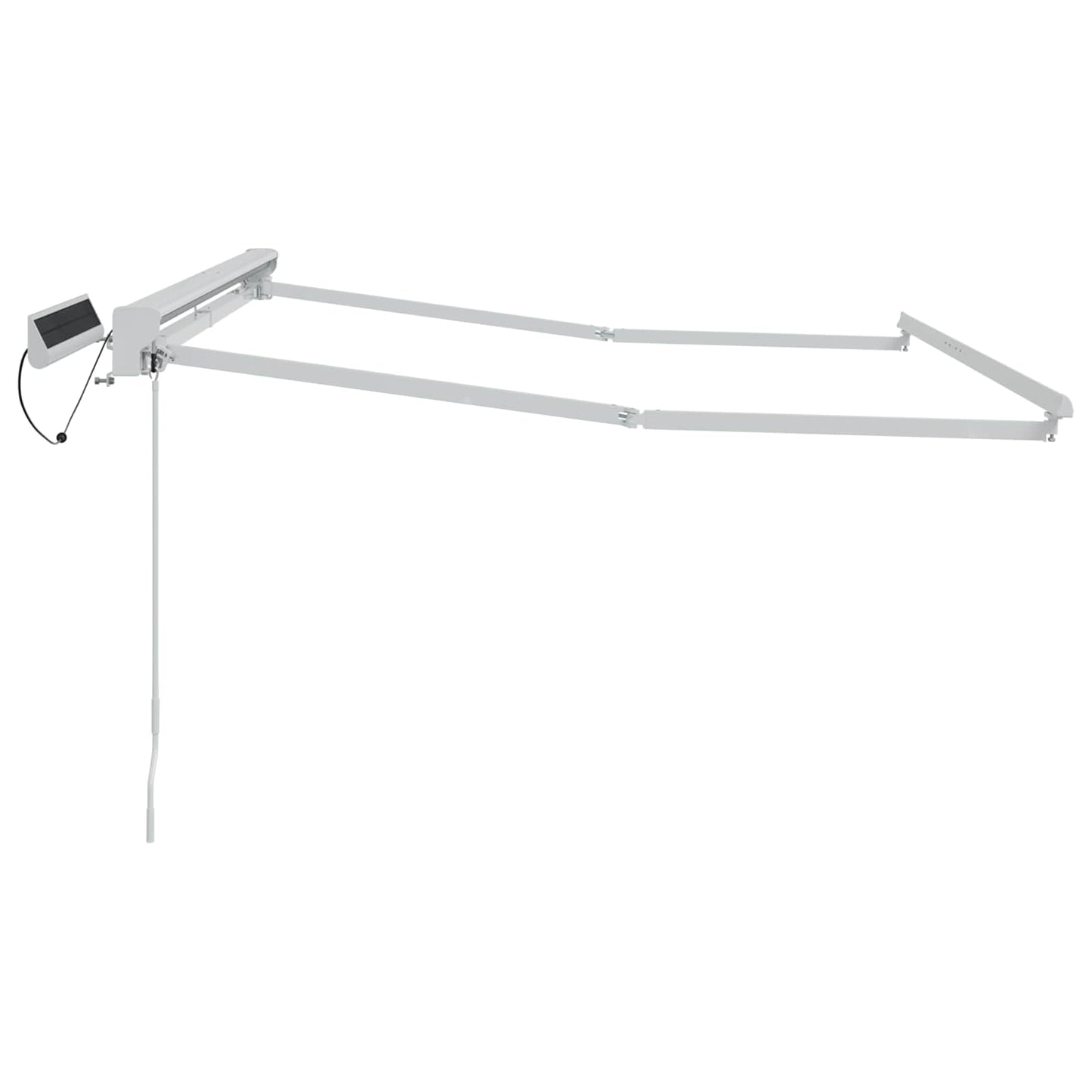 Electric Retractable Awning Frame White 3.5 x 2.5 m Steel