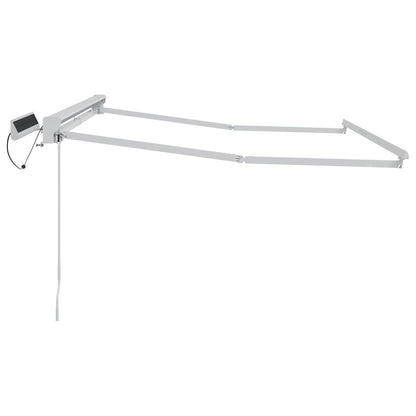 Electric Retractable Awning Frame White 3.5 x 2.5 m Steel