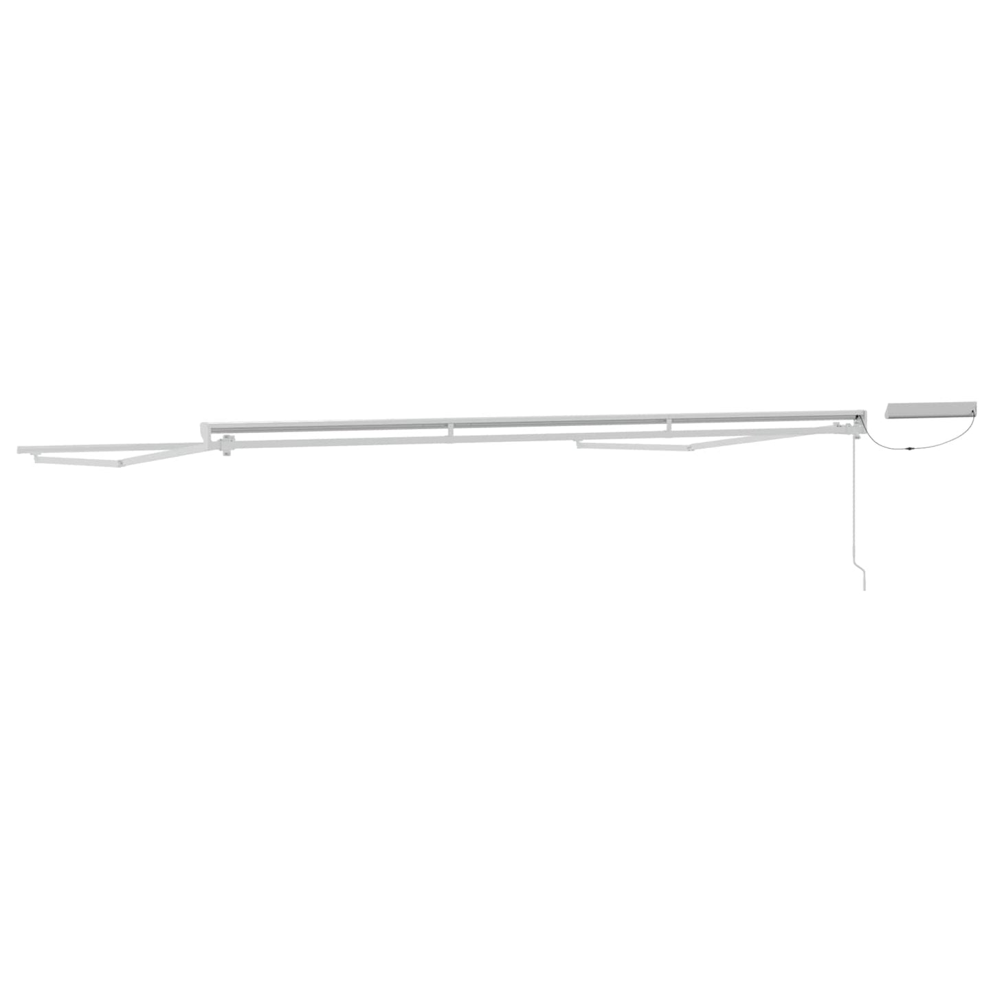 Electric Retractable Awning Frame White 4 x 3 m Steel