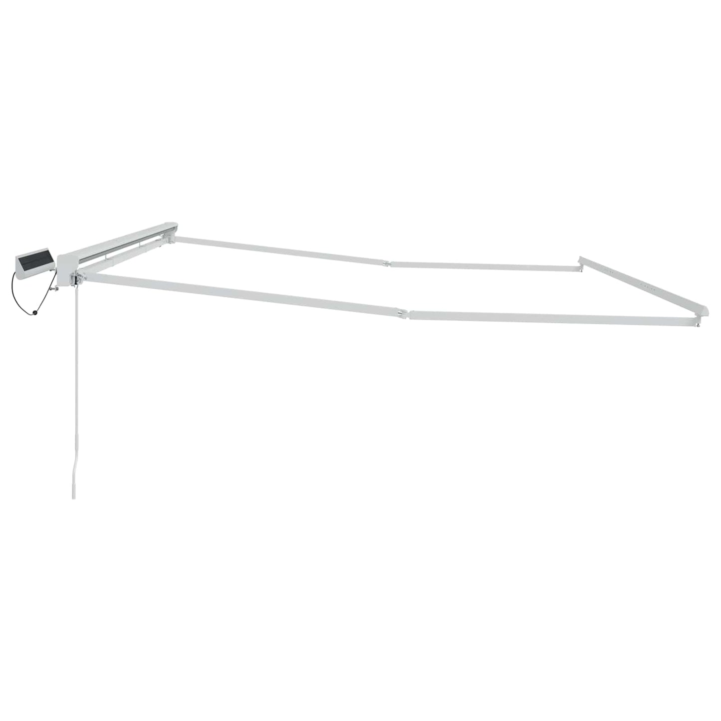 Electric Retractable Awning Frame White 4 x 3.5 m Steel