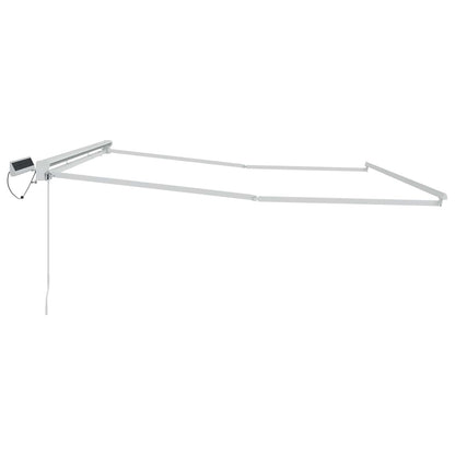 Electric Retractable Awning Frame White 4.5 x 3 m Steel