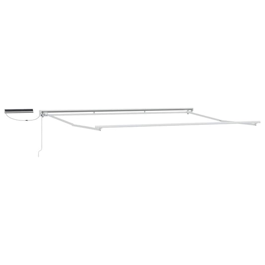 Electric Retractable Awning Frame White 4.5 x 3.5 m Steel