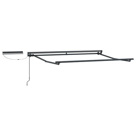 Electric Retractable Awning Frame Anthracite 3 x 2.5 m Steel