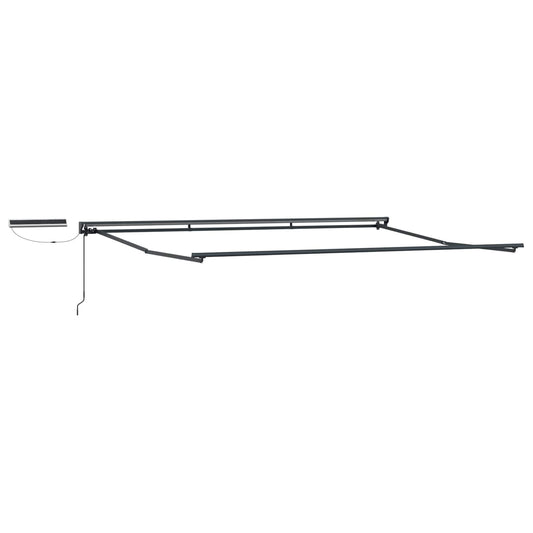 Electric Retractable Awning Frame Anthracite 4 x 3 m Steel