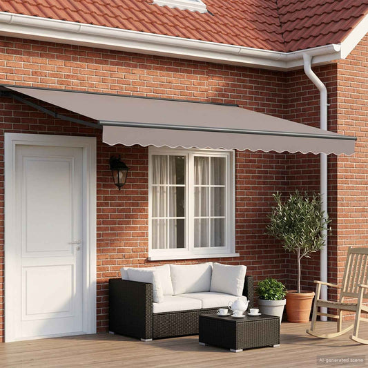 Electric Retractable Awning Frame Anthracite 5 x 3 m Steel