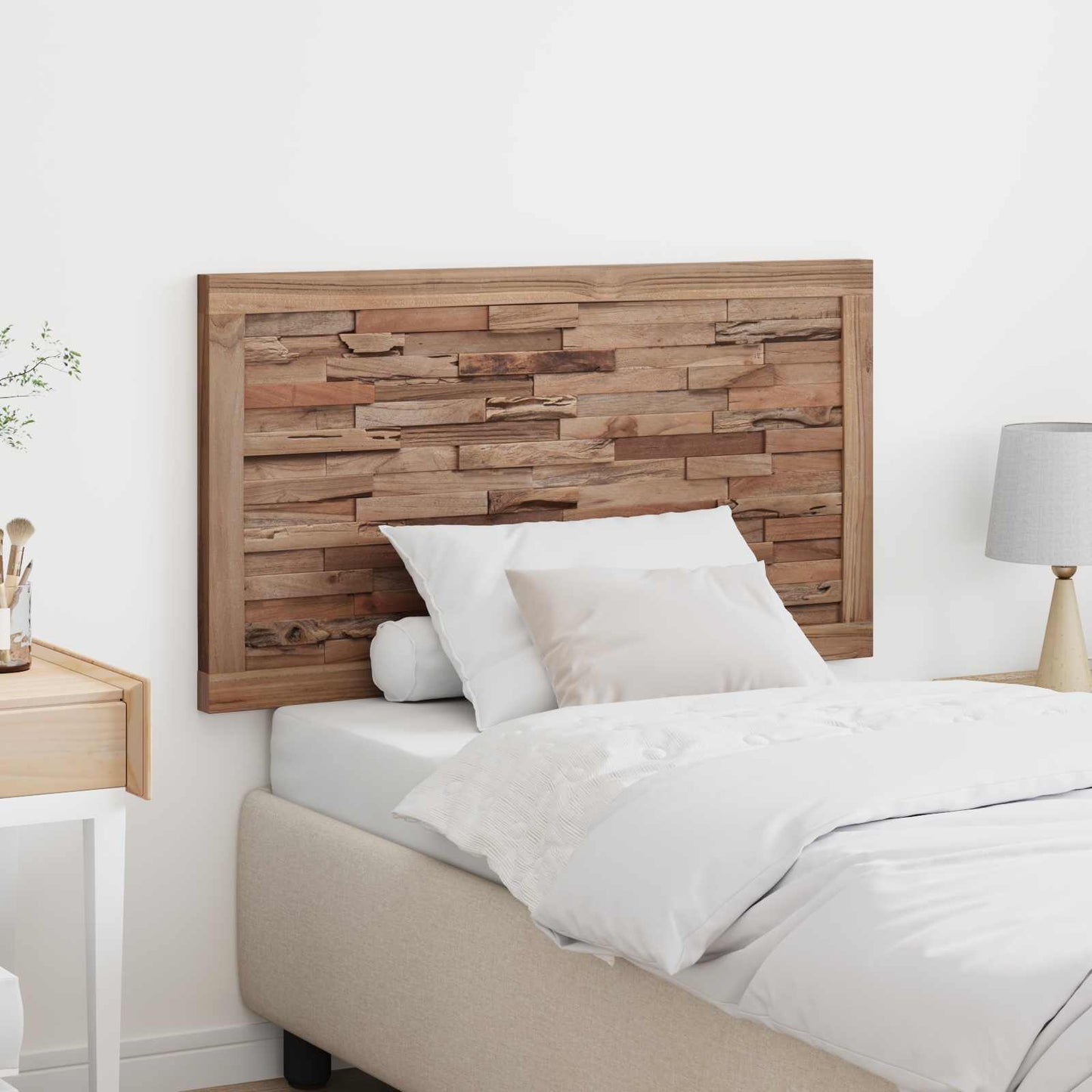 Bed Headboard Natural Solid Teak Wood