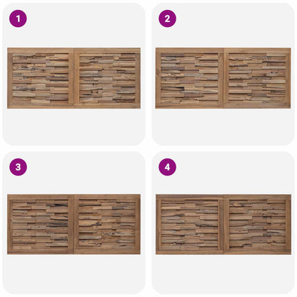 Bed Headboard Natural Solid Teak Wood