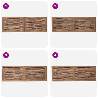 Bed Headboard Natural Solid Teak Wood