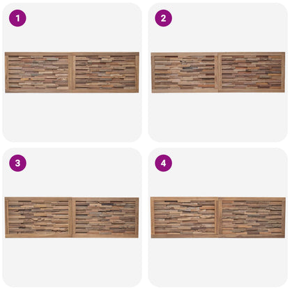 Bed Headboard Natural Solid Teak Wood