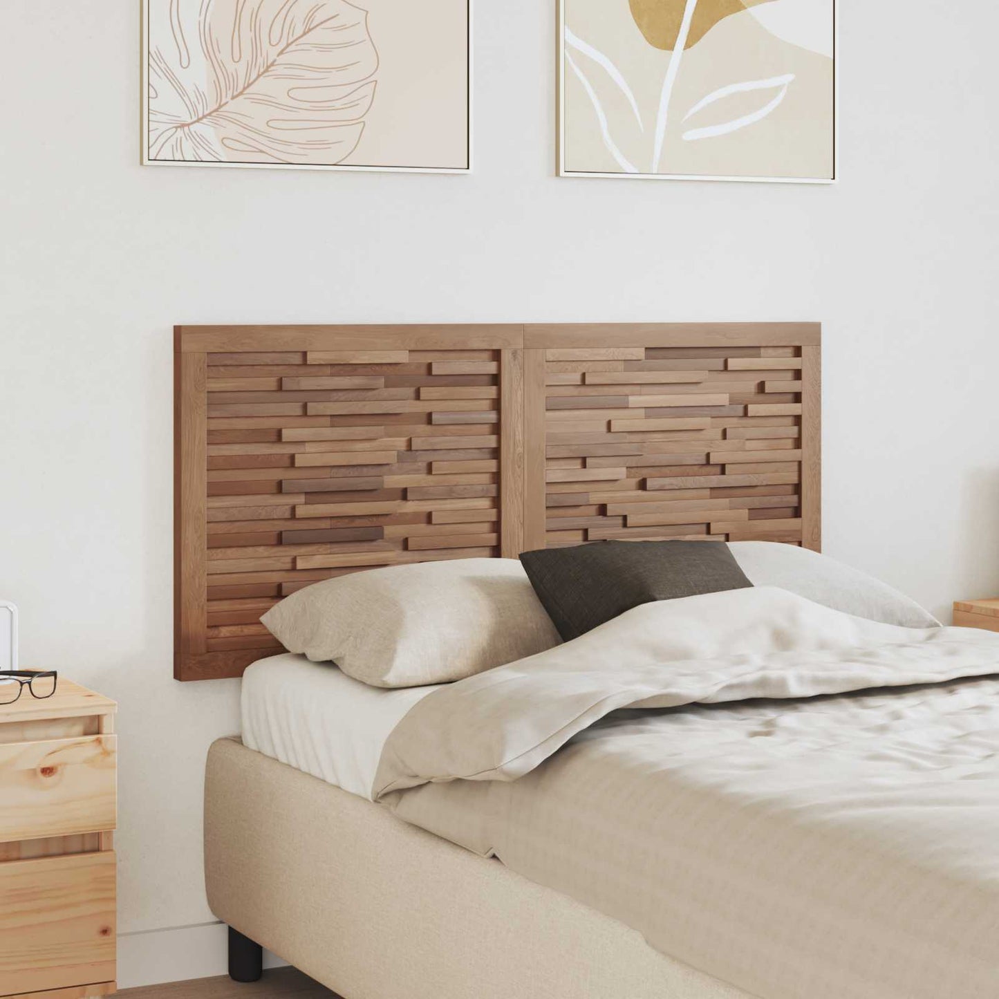 Bed Headboard Natural Solid Teak Wood
