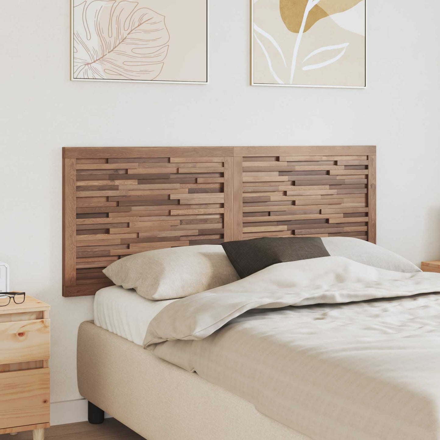Bed Headboard Natural Solid Teak Wood