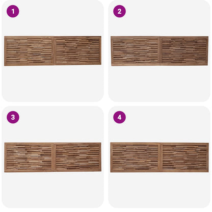Bed Headboard Natural Solid Teak Wood