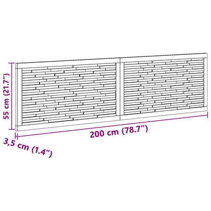 Bed Headboard Natural Solid Teak Wood