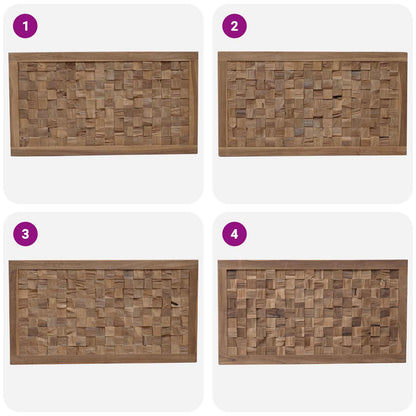 Bed Headboard Natural Solid Teak Wood