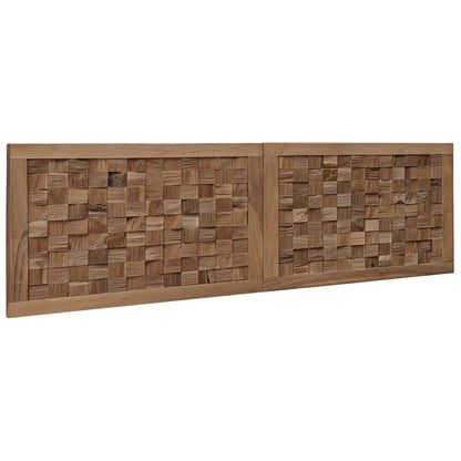 Headboard Wall-mounted Natural 140 cm Solid Teak Wood