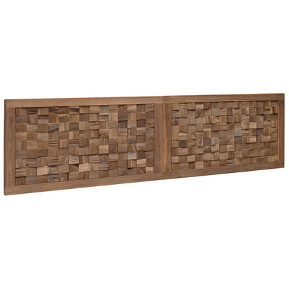 Headboard Wall-mounted Natural 160 cm Solid Teak Wood