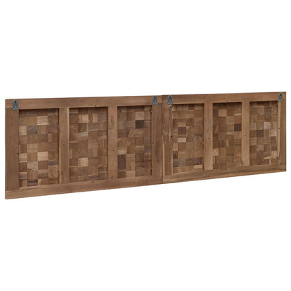 Headboard Wall-mounted Natural 160 cm Solid Teak Wood