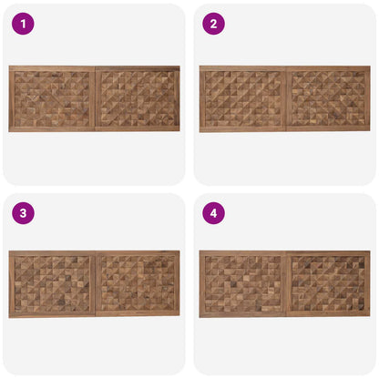 Bed Headboard Natural Solid Teak Wood