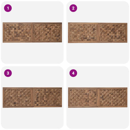 Bed Headboard Natural Solid Teak Wood