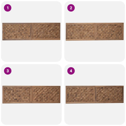Bed Headboard Natural Solid Teak Wood